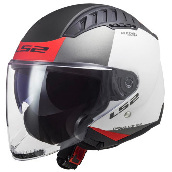 Casque Jet LS2 Copter II Urbane Matt White Red OF600