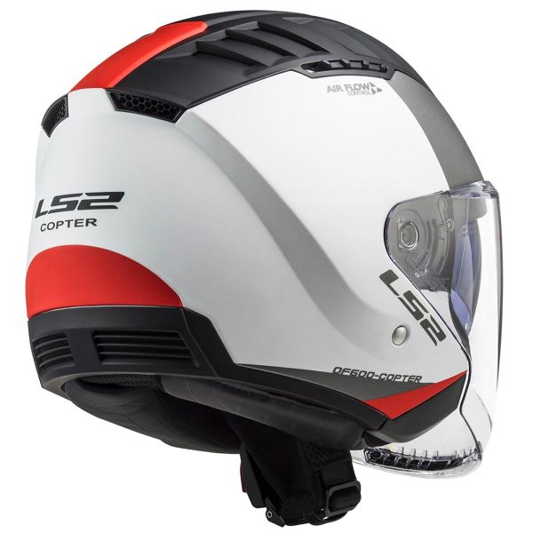 LS2 Copter II Urbane Matt White Red OF600