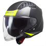 Casque Jet LS2 Copter II Urbane Matt Black H-V Yellow OF600