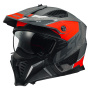Casque Jet LS2 Drifter Devor Matt Silver Titanium Red OF606