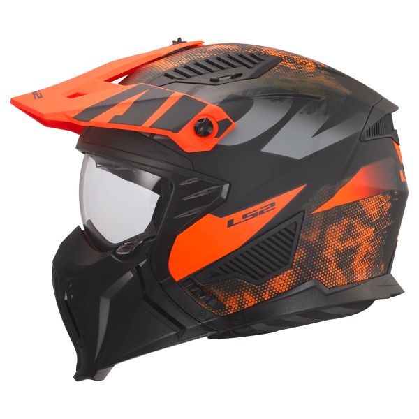 LS2 Drifter Gas Grey Orange OF606