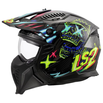 LS2 Drifter Rayz Black Blue OF603