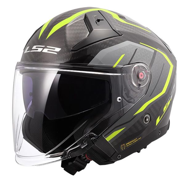 Casque Jet LS2 Infinity II C Urus H-Vis Yellow OF603