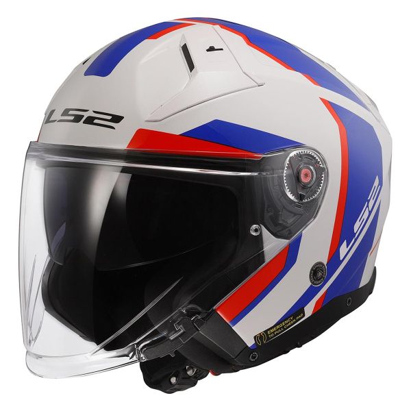 Casque Jet LS2 Infinity II Focus Grey Red OF603