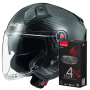 Casque Jet LS2 Infinity II Gloss Carbon OF603 + Kit Bluetooth 4X