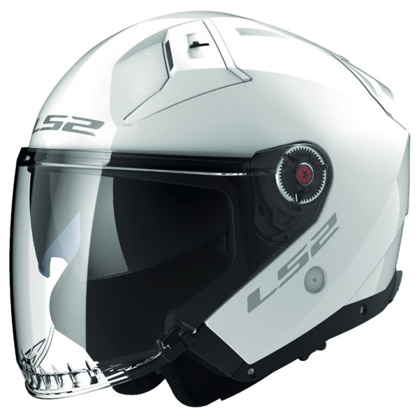Casque Jet LS2 Infinity II Gloss White OF603 Casque Jet LS2 Infinity II Gloss White OF603