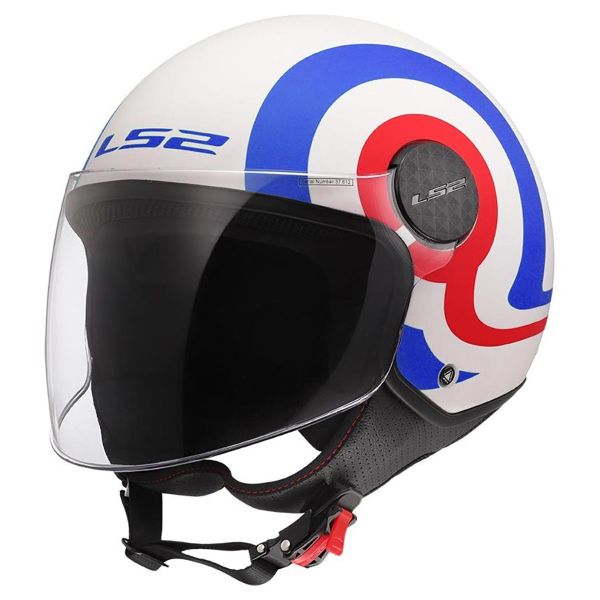 Casque Jet LS2 Sphere Lux II Urby White Blue Red OF558