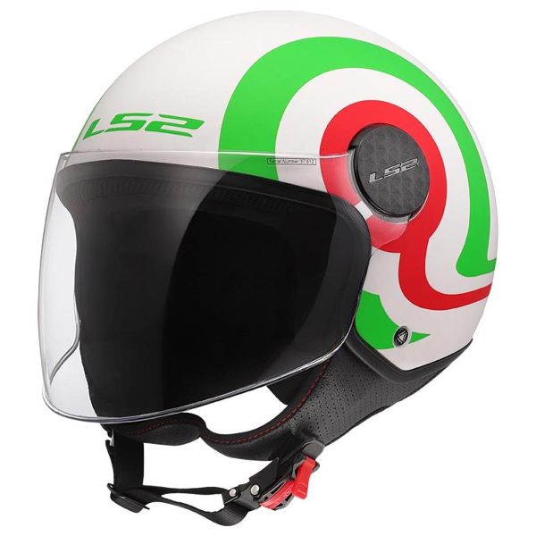 Casque Jet LS2 Sphere Lux II Urby White Green Red OF558