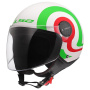 Casque Jet LS2 Sphere Lux II Urby White Green Red OF558