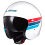 Casque Jet LS2 Spitfire II Retro White Blue Red OF599