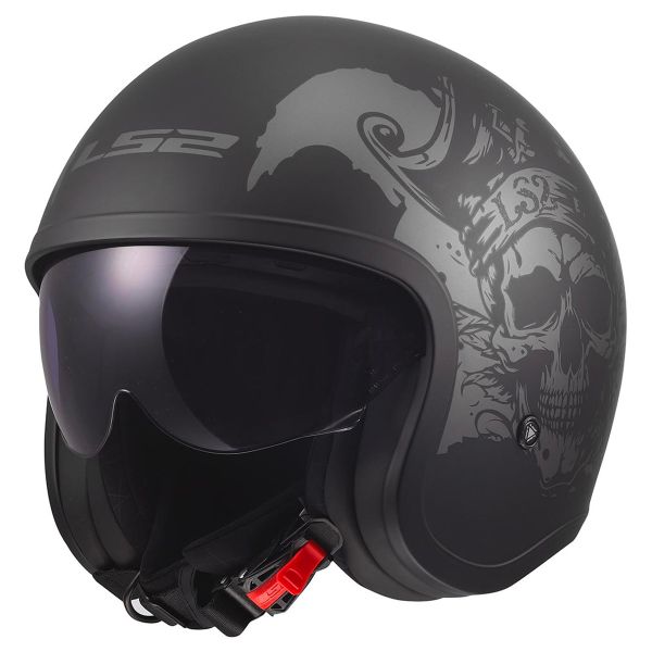 Casque Jet LS2 Spitfire II Willy Black Grey OF599