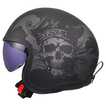 LS2 Spitfire II Willy Black Grey OF599