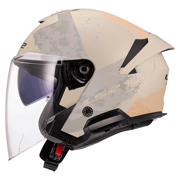 Casque Jet LS2 Verso II Aqua Ivory OF618