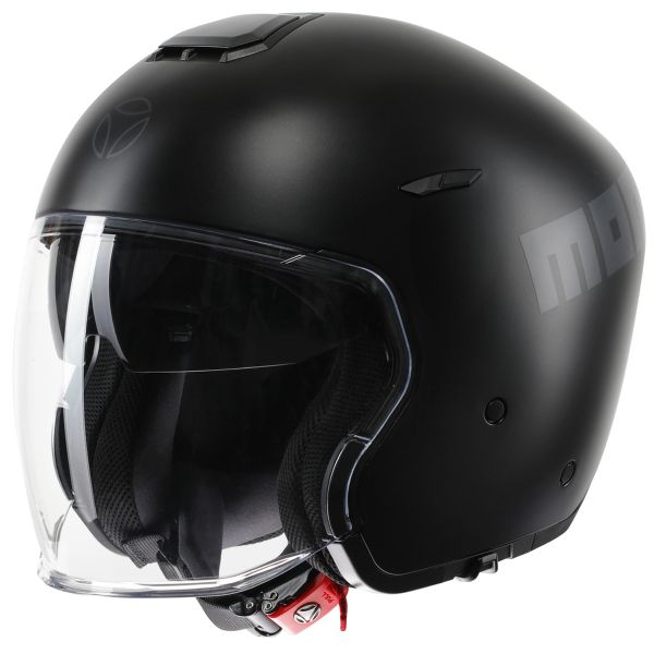 Casque Jet Momo Design Aero Matt Black Dark Grey
