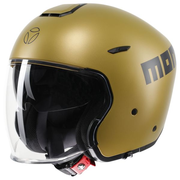 Casque Jet Momo Design Aero Matt Gold Dark Grey