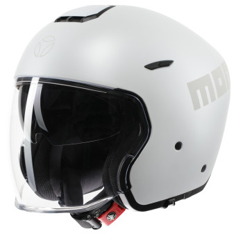 Casque Jet Momo Design Aero Matt Pearl White Grey Casque Jet Momo Design Aero Matt Pearl White Grey