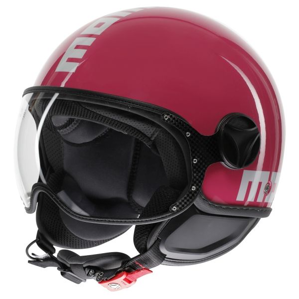 Casque Jet Momo Design FGTR Classic Candy Fucsia White Casque Jet Momo Design FGTR Classic Candy Fucsia White