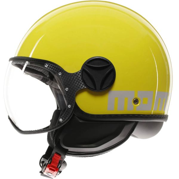 Casque Jet Momo Design FGTR Classic Candy Yellow White