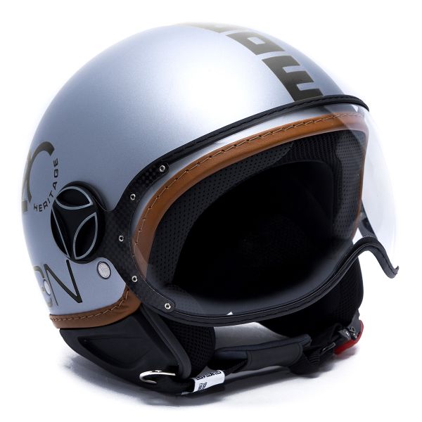 Casque Jet Momo Design FGTR Classic Heritage Aluminium Matt