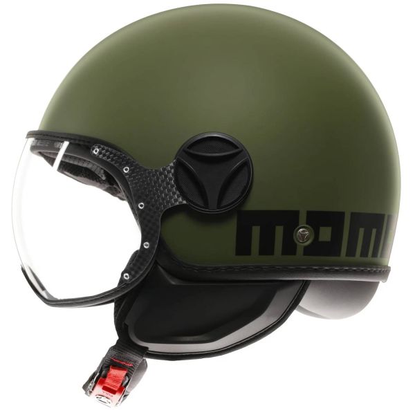 Casque Jet Momo Design FGTR Classic Matt Military Green Black