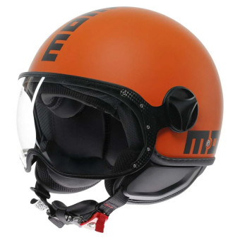 Casque Jet Momo Design FGTR Classic Matt Orange Black Casque Jet Momo Design FGTR Classic Matt Orange Black