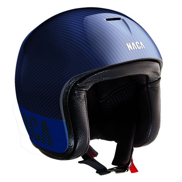 Casque Jet Naca Riviera Blue Carbon