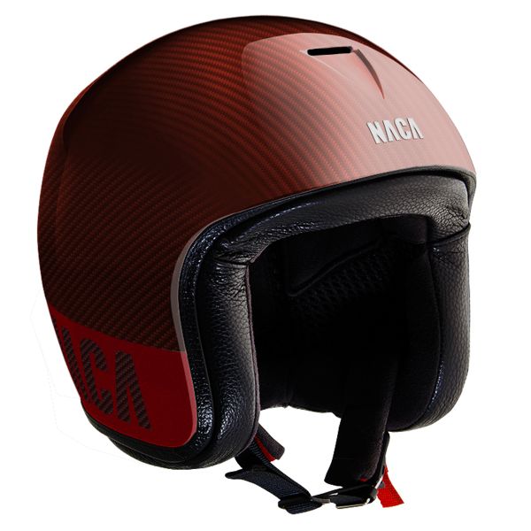 Casque Jet Naca Riviera Red Carbon
