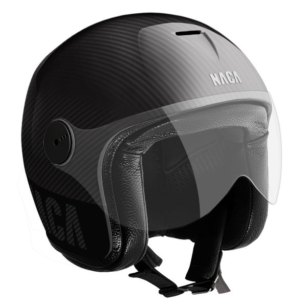 Casque Jet Naca Riviera Visor Black Carbon Casque Jet Naca Riviera Visor Black Carbon