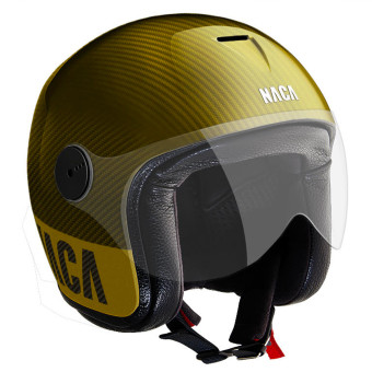 Casque Jet Naca Riviera Visor Yellow Carbon Casque Jet Naca Riviera Visor Yellow Carbon