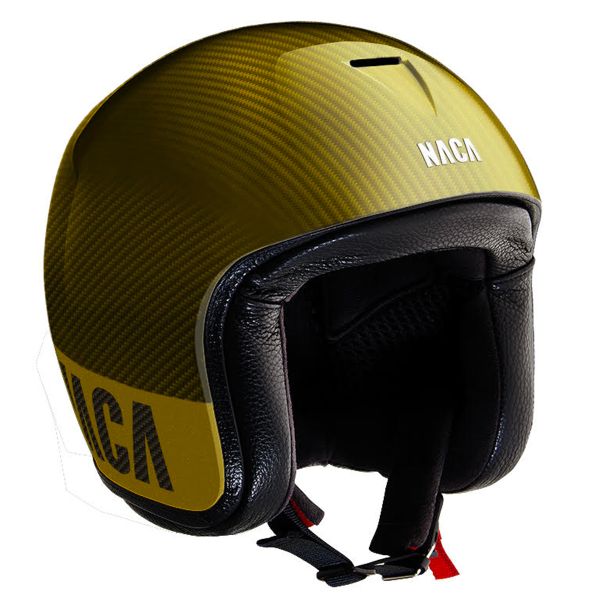 Casque Jet Naca Riviera Yellow Carbon