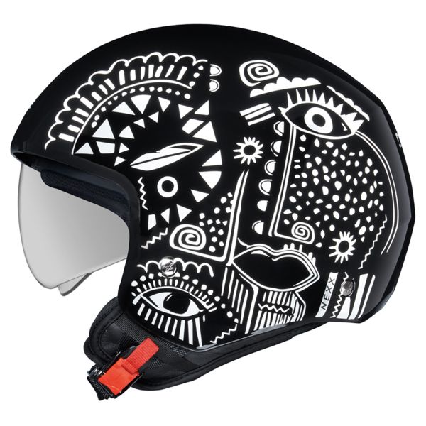 Casque Jet Nexx Y.10 Artville Black White