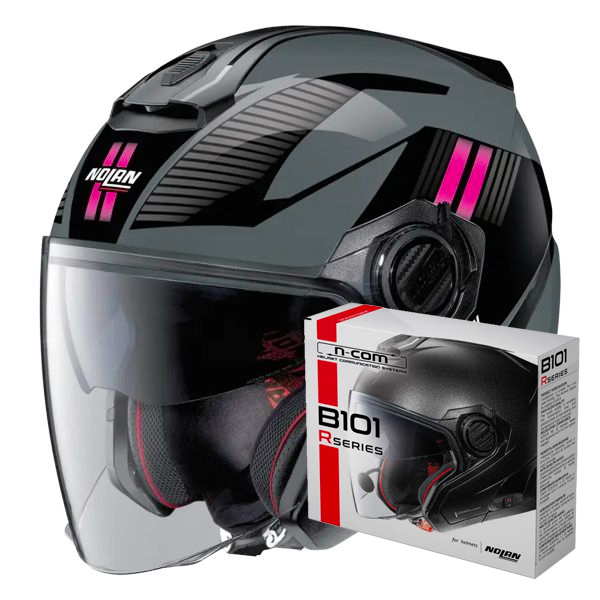 Casque Jet Nolan N40 5 Crosswalk N-Com 33 + Kit Bluetooth B101R