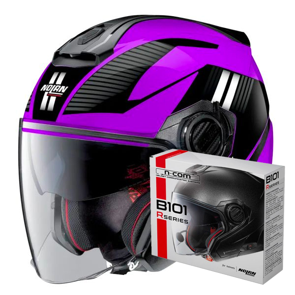 Casque Jet Nolan N40 5 Crosswalk N-Com 37 + Kit Bluetooth B101R