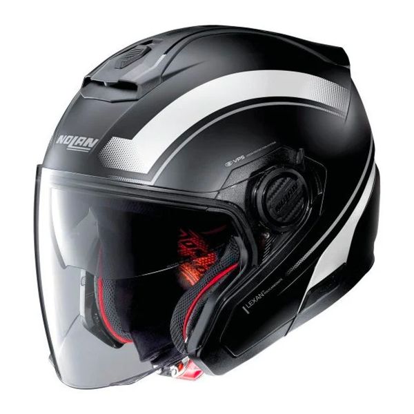 Casque Jet Nolan N40 5 Resolute N-Com Flat Black White 16