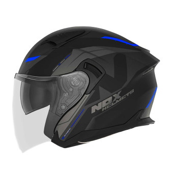 Casque Jet NOX N130 Klint Matt Black Blue