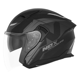Casque Jet NOX N130 Klint Matt Black Titanium