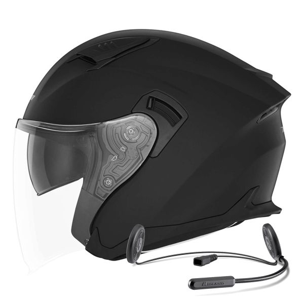 Casque Jet NOX N130 Matt Black + Kit Bluetooth Lokui K10 Casque Jet NOX N130 Matt Black + Kit Bluetooth Lokui K10