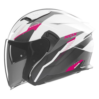 Casque Jet NOX N130 Myst White Pink