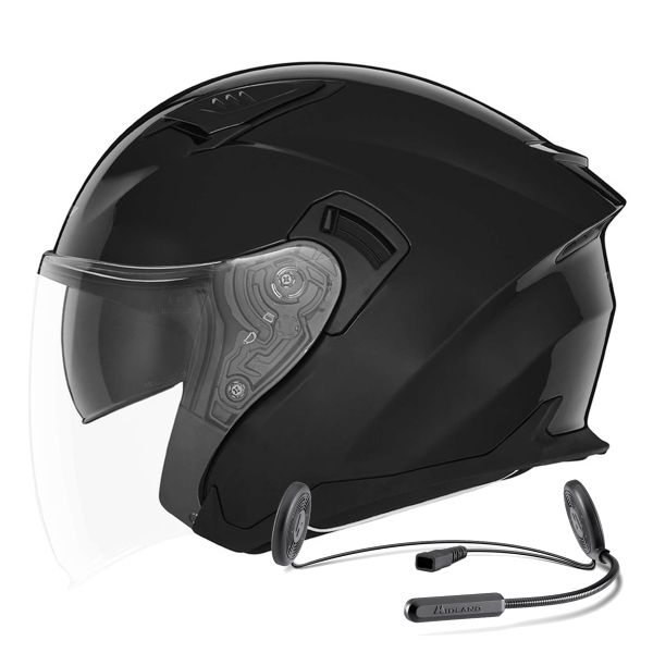 Casque Jet NOX N130 Shiny Black + Kit Bluetooth Lokui K10 Casque Jet NOX N130 Shiny Black + Kit Bluetooth Lokui K10