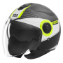 Casque Jet NOX N182 Round Mat Black Yellow