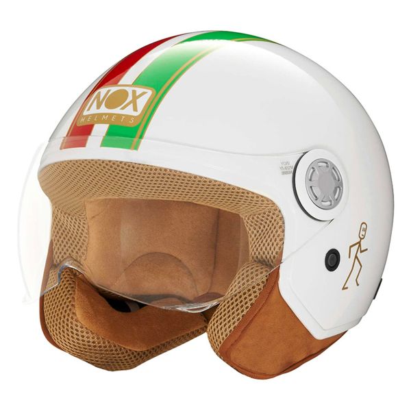 Casque Jet NOX N210 Evo White Italy Line Casque Jet NOX N210 Evo White Italy Line