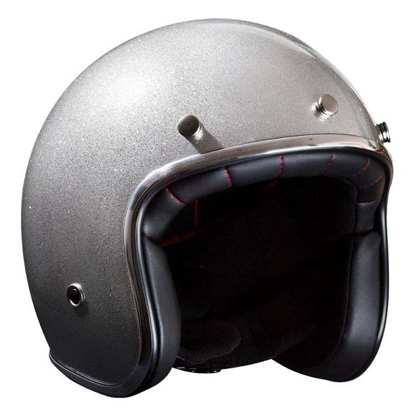 Casque Jet NOX N242 Glitter Silver