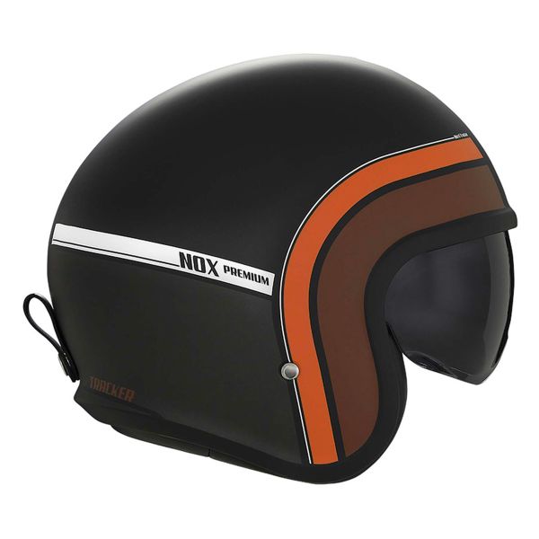 Casque Jet NOX Next Tracker Matt Black Rust