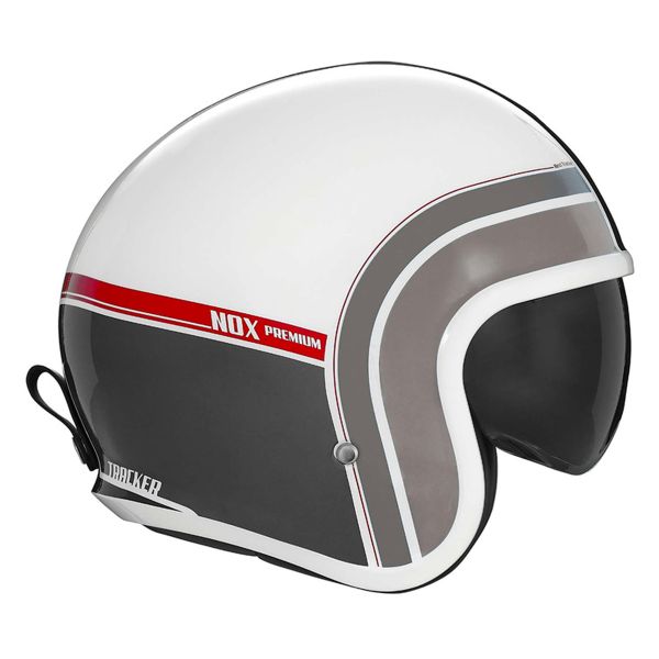Casque Jet NOX Next Tracker White Red