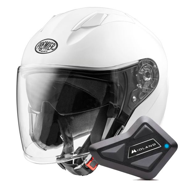 Casque Jet Premier Dokker U8 + Kit Bluetooth BT Mini Casque Jet Premier Dokker U8 + Kit Bluetooth BT Mini