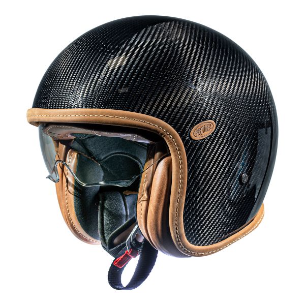 Casque Jet Premier Vintage Platinium Carbon