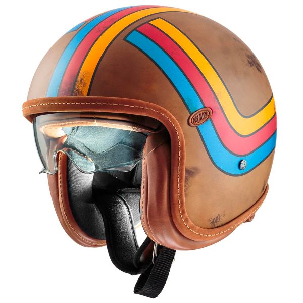 Casque Jet Premier Vintage Platinum BOS EX BM