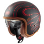 Casque Jet Premier Vintage Platinum Carbon FR Red Chromed BM