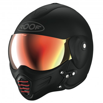 Casque Jet Roof Roadster Iron Mat Black Red