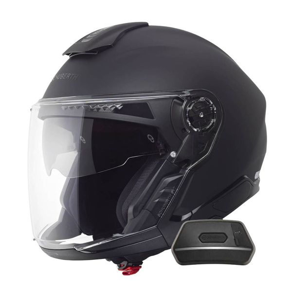Casque Jet Schuberth J2 Matt Black + Kit Bluetooth SC2